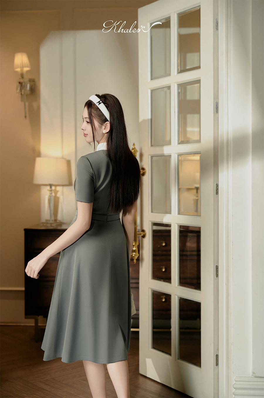 Váy tiểu thư cổ sen Dara dress by KHALES