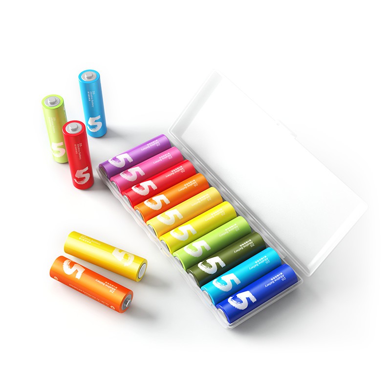 Bộ 10 viên Pin tiểu AA / AAA XIAOMI Rainbow Battery