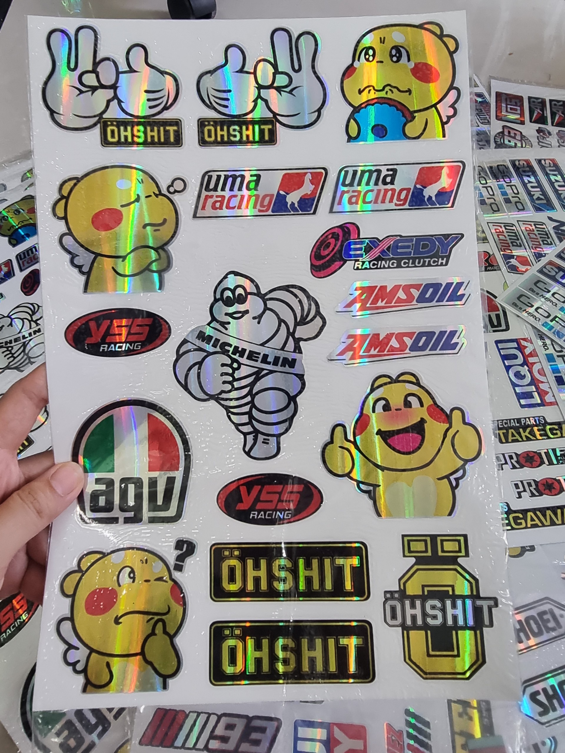 Logo sticker nhãn hiệu xe máy 7 màu trọn bộ