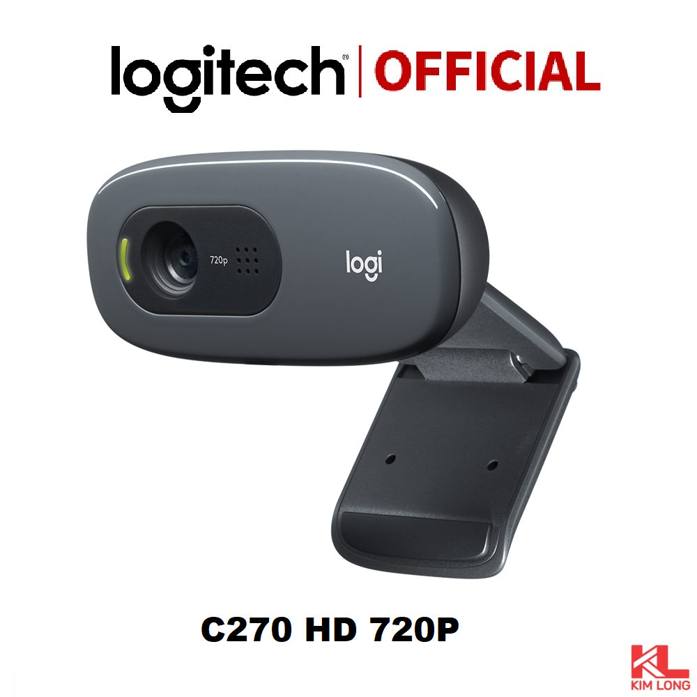 Webcam Logitech C270 HD - Dành cho Gọi Video góc rộng với micro giảm tiếng ồn và tự động chỉnh sáng, cắm và sử dụng ngay