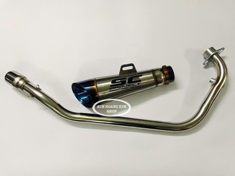 Pô sc xéo xi titan + cổ pô inox dành cho winner