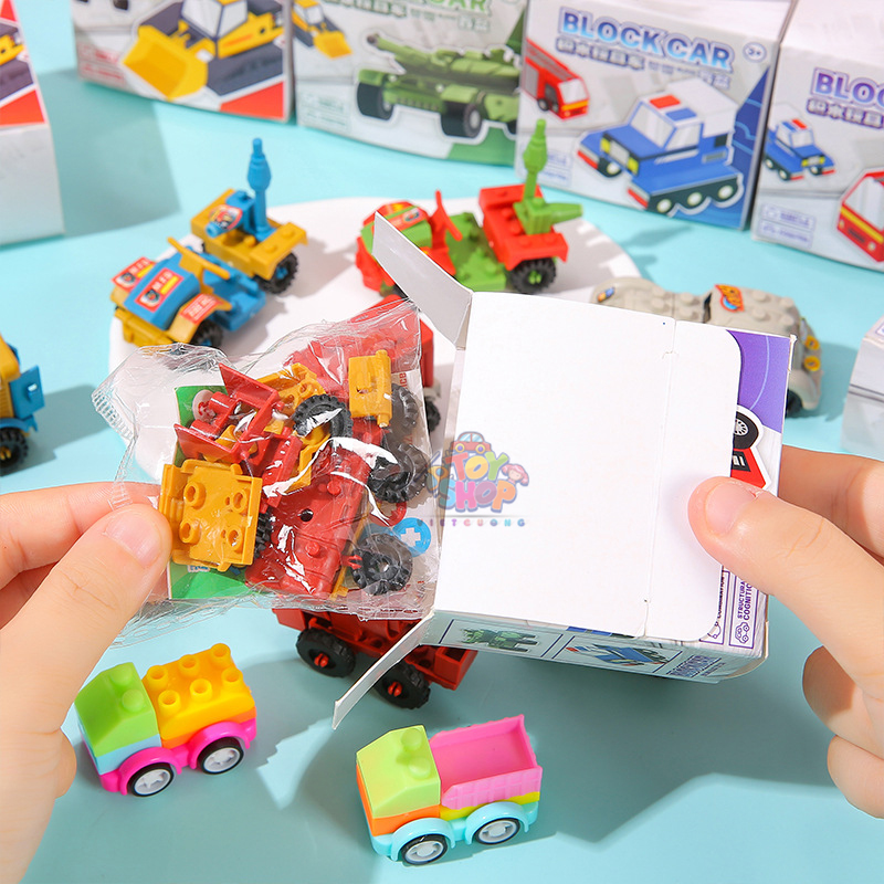 Bộ lắp ráp xe, lắp ráp khủng long lego mini cho bé tự lắp ráp