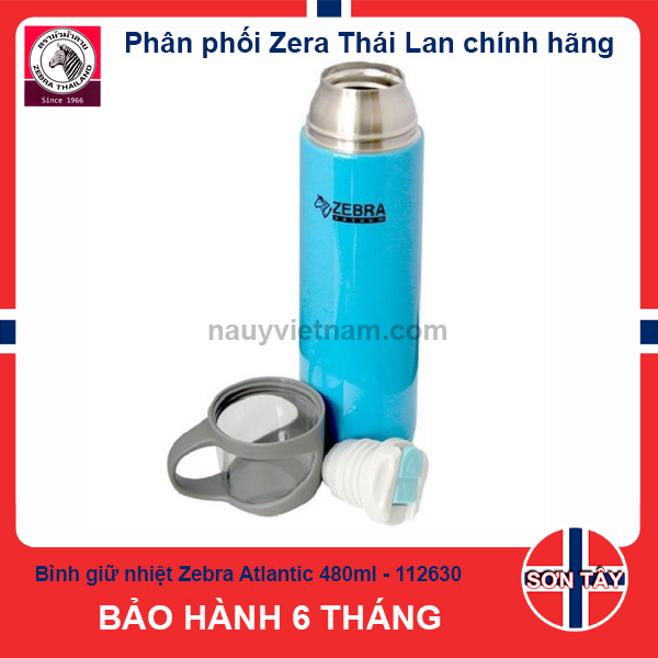 [ ZEBRA THÁI LAN ] BÌNH GIỮ NHIỆT ATLANTIC 480ML - 112630, INOX SUS 304