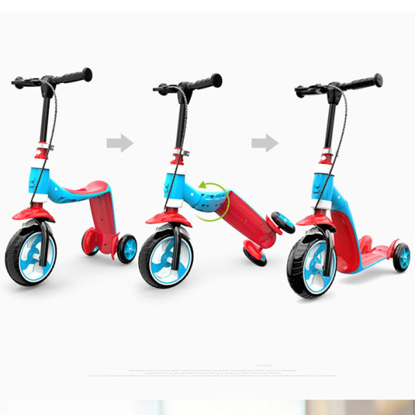 Xe trượt scooter cho bé - Xe Trượt Scooter 3 bánh đa năng 2 trong 1, tay cầm có thể điều chỉnh, có phanh xe cho bé từ 2 - 6 tuổi