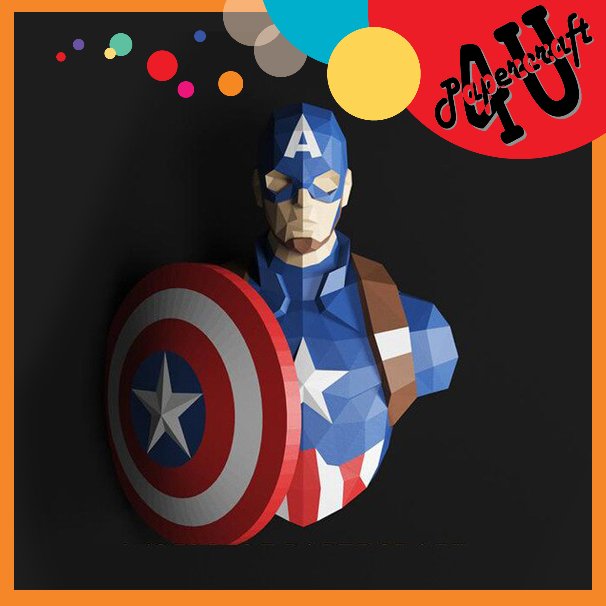 Mô hình giấy 3D  treo tường các nhân vật Marvel