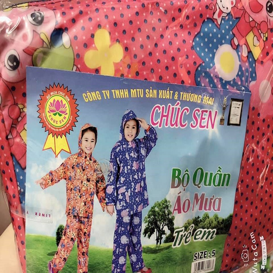 Bộ Quần áo mưa Trẻ em : Siêu bền - Siêu Nhẹ