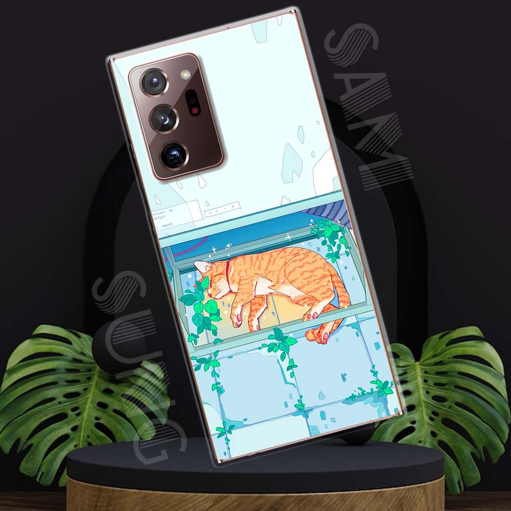 Ốp lưng Samsung Note 20 Ultra mẫu BST Mèo lười TPU
