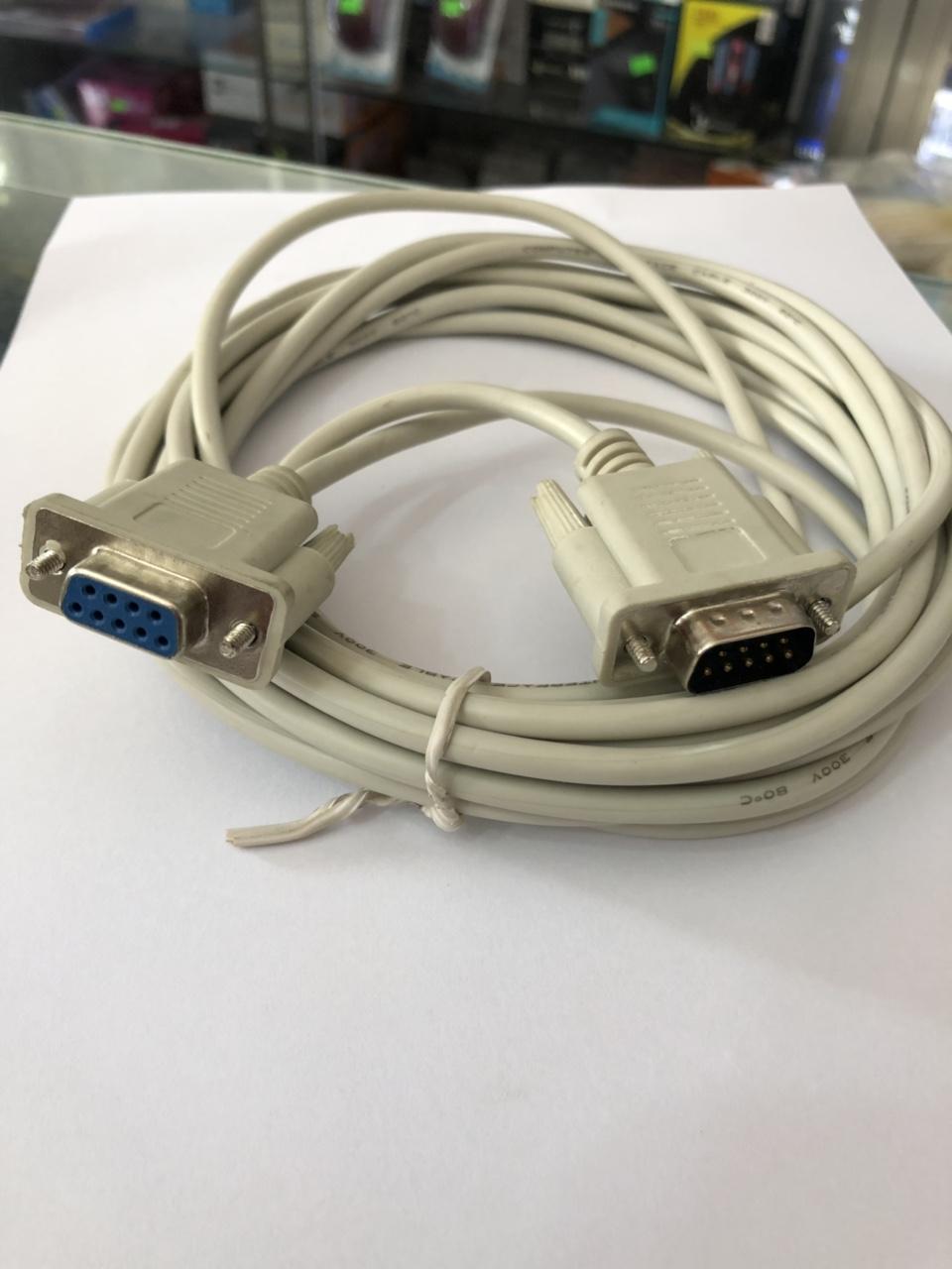 Dây nối cổng COM RS232 đực-cái dài 5 mét