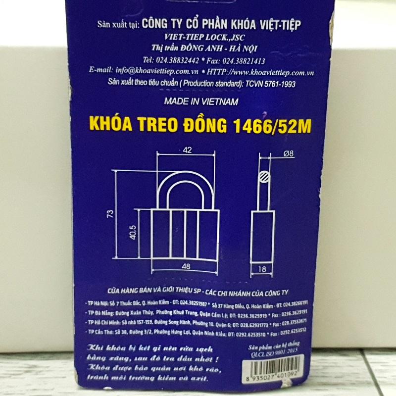 Khóa Treo Đồng Việt Tiệp 1466/52M