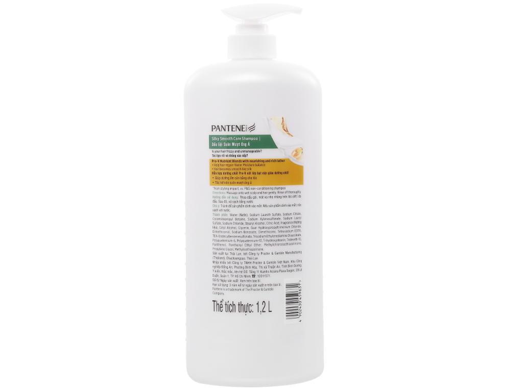 Dầu gội Pantene suôn mượt óng ả 1.2 lít