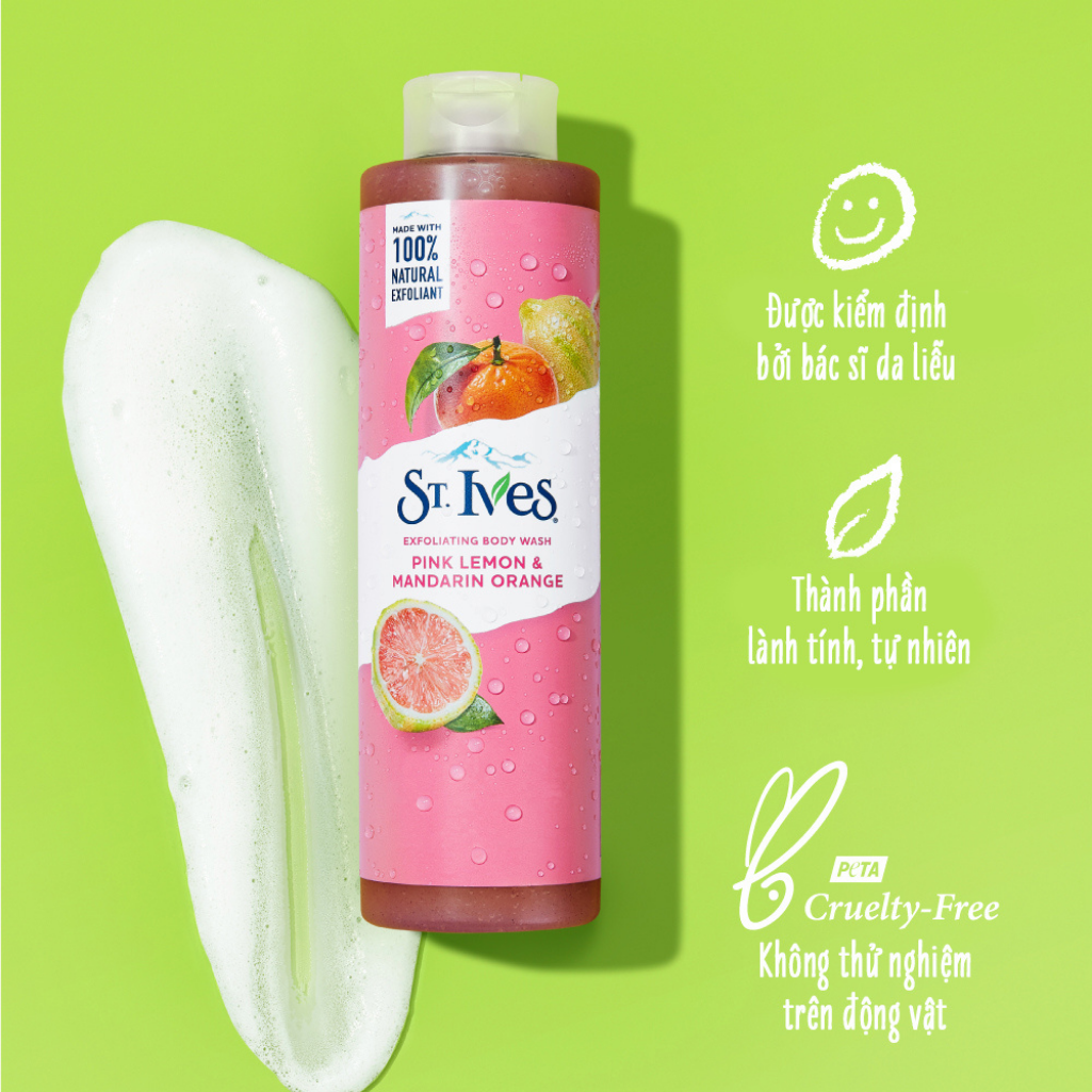 Combo 3 chai sữa tắm St.Ives Cam chanh 650ml