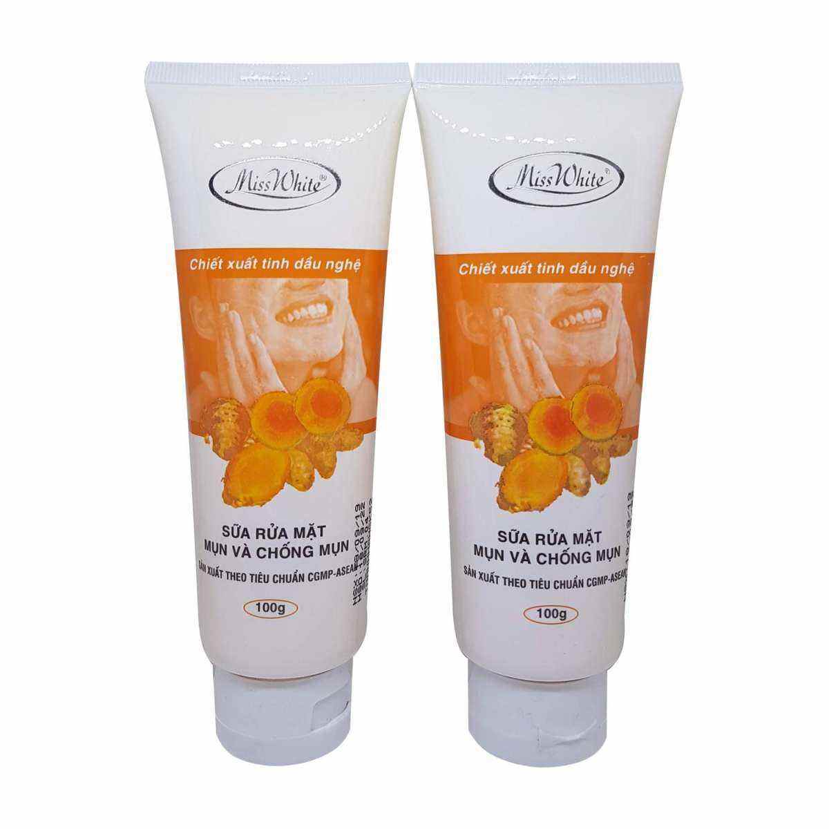 [HCM]Combo 2 Sữa Rửa Mặt Mụn Và Chống Mụn Miss White Tigon 100g