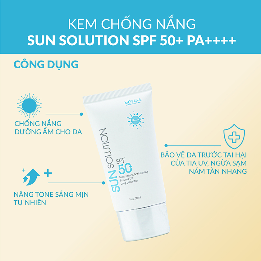 Kem chống nắng Morena Sun Solution SPF 50+ PA++++
