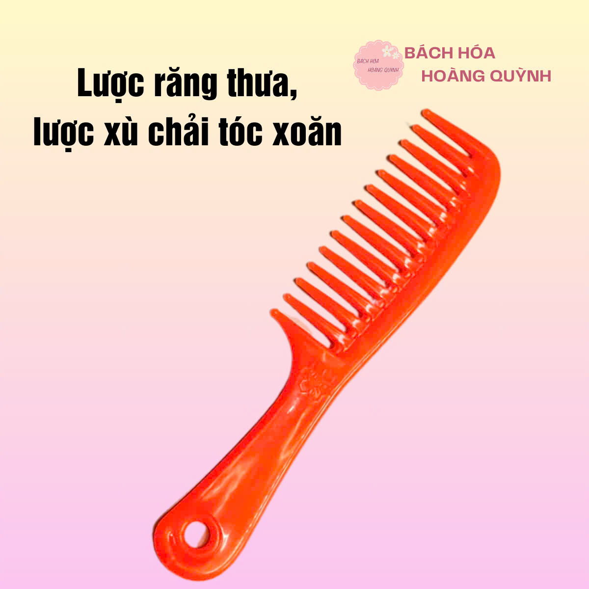 Set 2 Lược răng thưa - lược xù chải tóc xoăn Vĩnh Phước