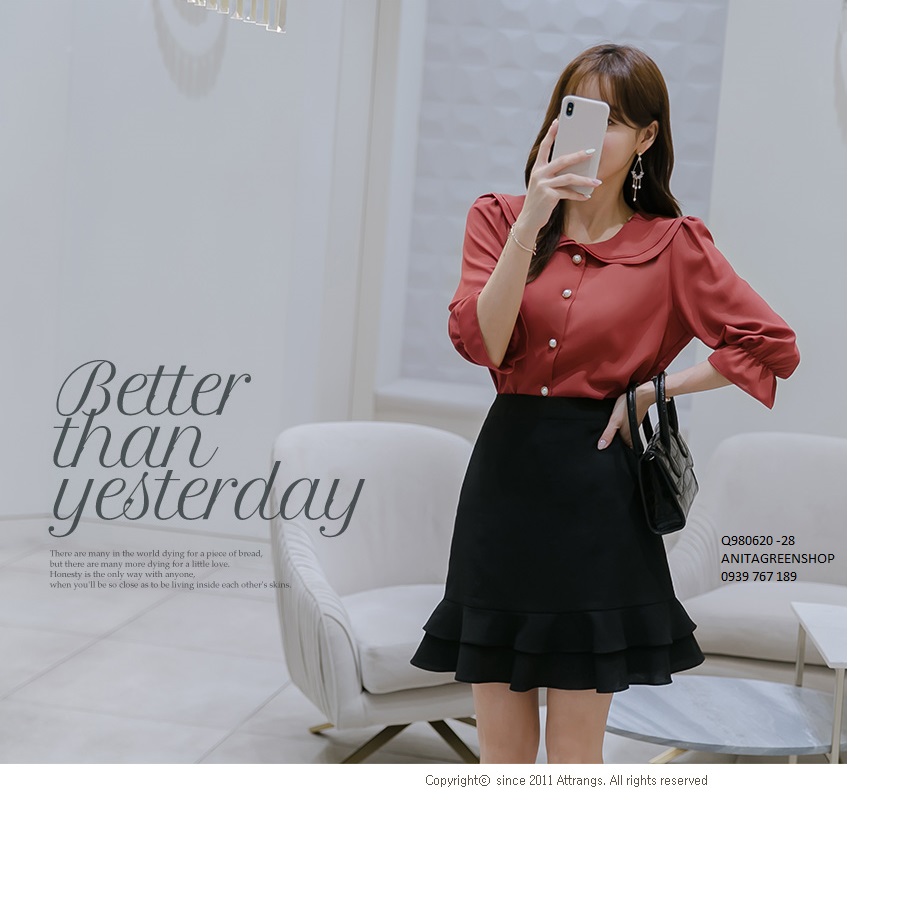 Q980620 ÁO SƠ MI LỤA