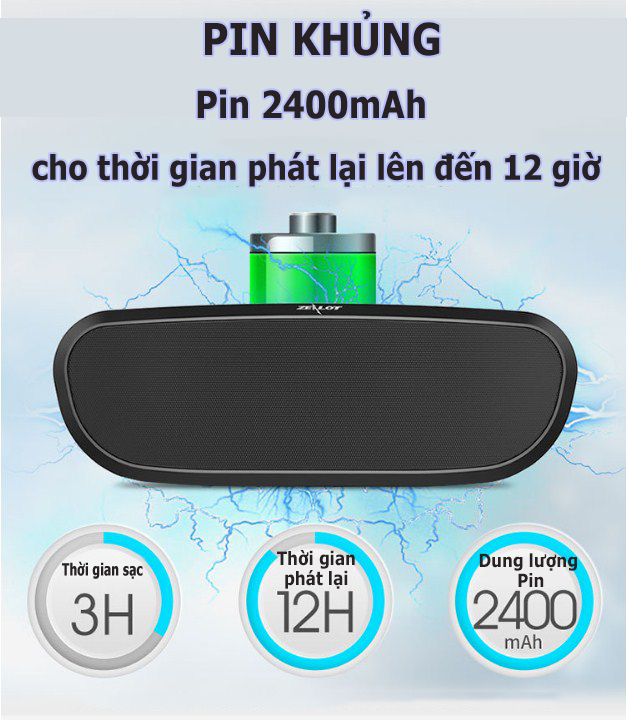 Loa bluetooth Zealot siêu trầm S9