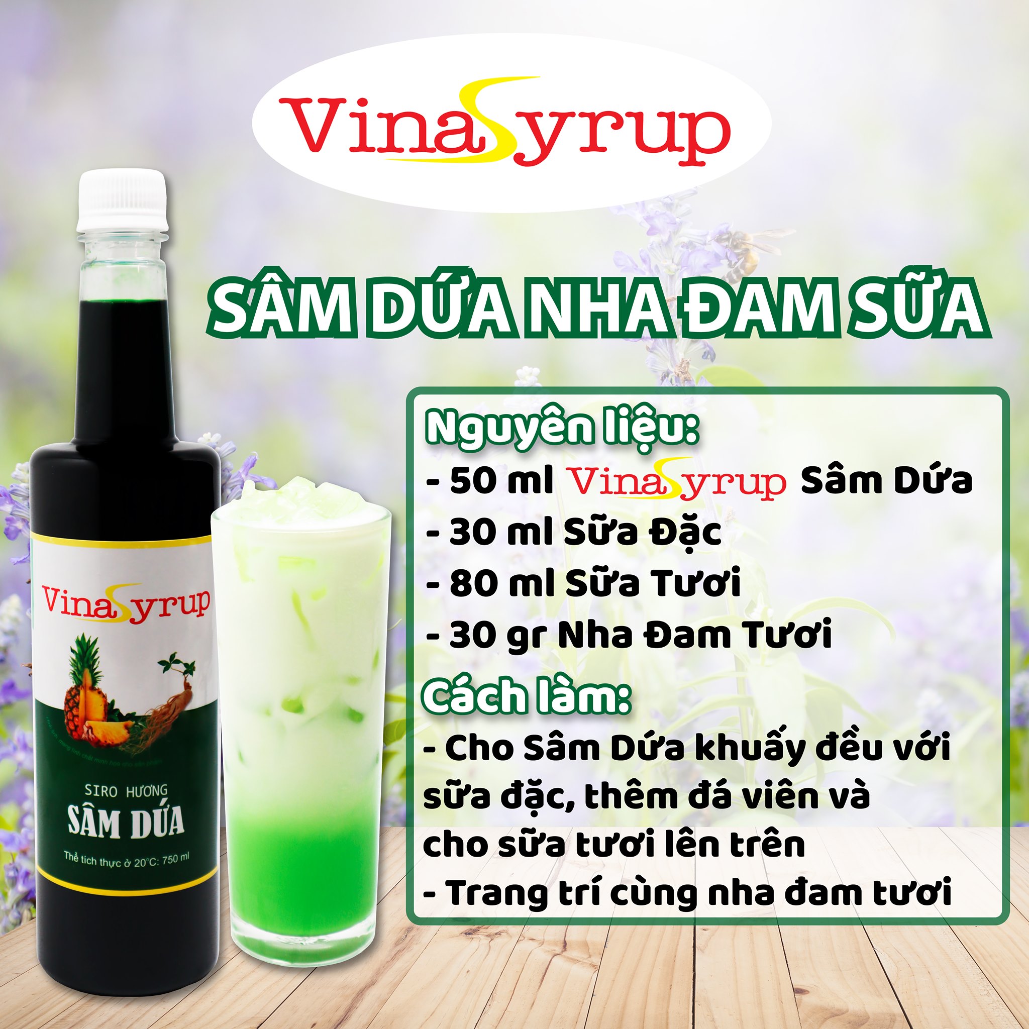 SIRO SÂM DỨA VINASYRUP 750ML