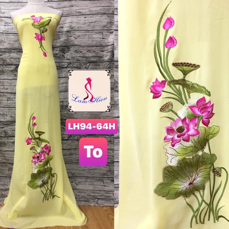 Vải áo dài thêu LH94 to