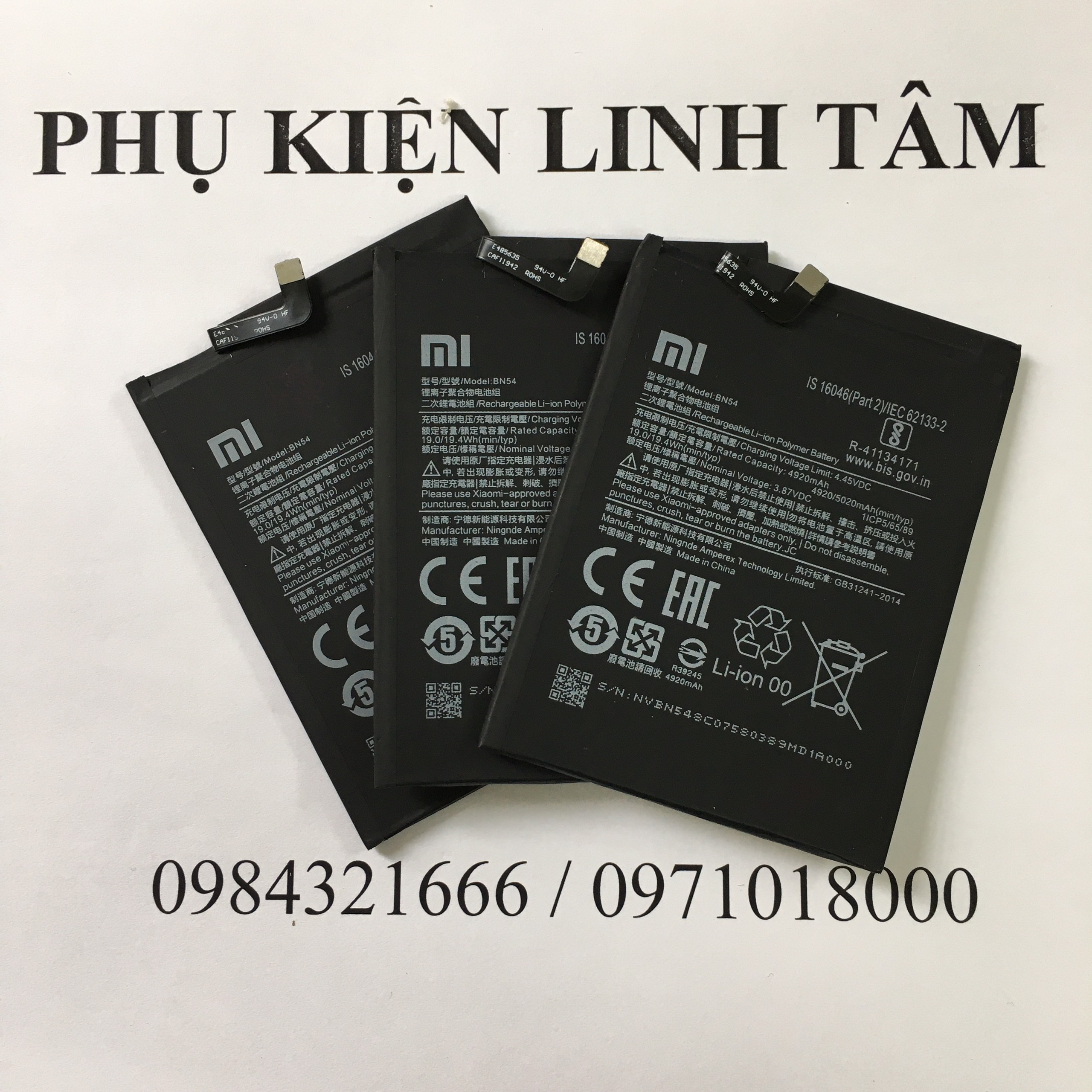 PIN XIAOMI BN54 REDMI NOTE 9 ,REDMI 10X , REDMI 9