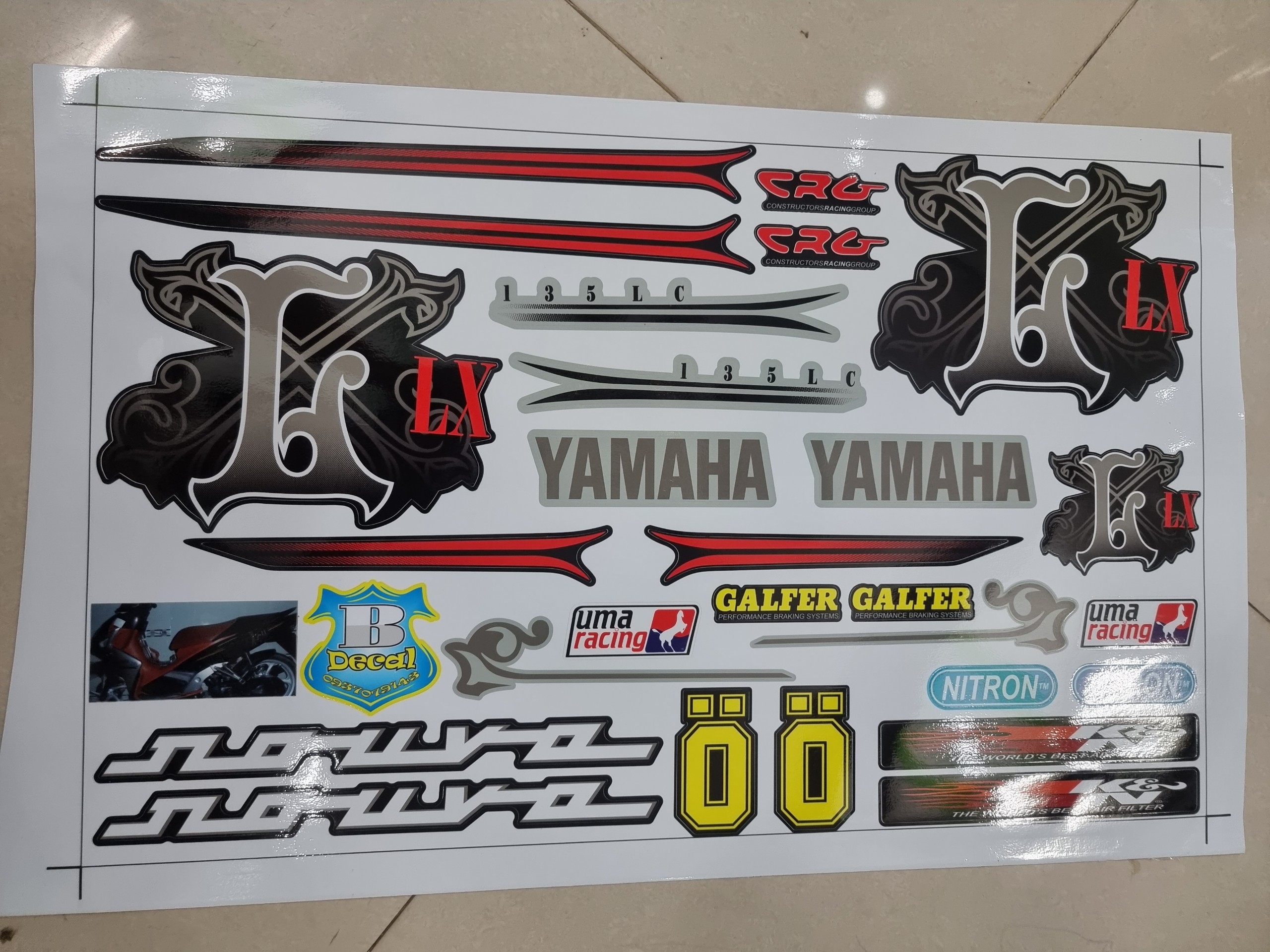 Tem xe nouvo lx yamaha giống tem zin có tặng kèm logo