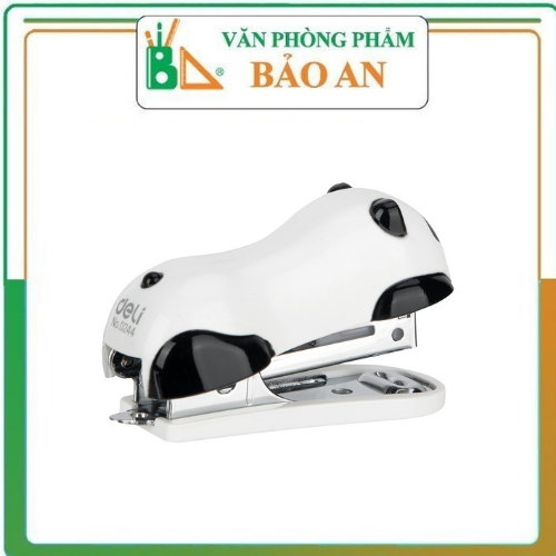 Dập ghim mini hình panda deli, 12 trang kèm 1000 chiếc ghim - 1 cái e0453