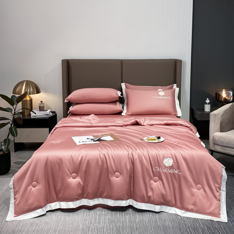 bộ chăn ga gối đệm 5 món phi lụa CHARMING sang xịn mềm mịn thoáng mát,miễn phí bo chun