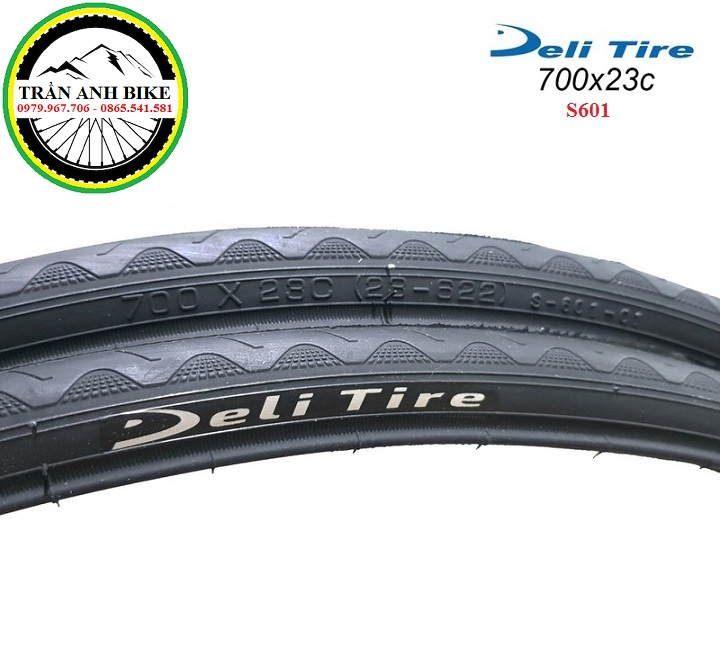 Cặp 2 cái vỏ lốp xe đạp thể thao Deli Tire S601 700x23c (2 chiếc)