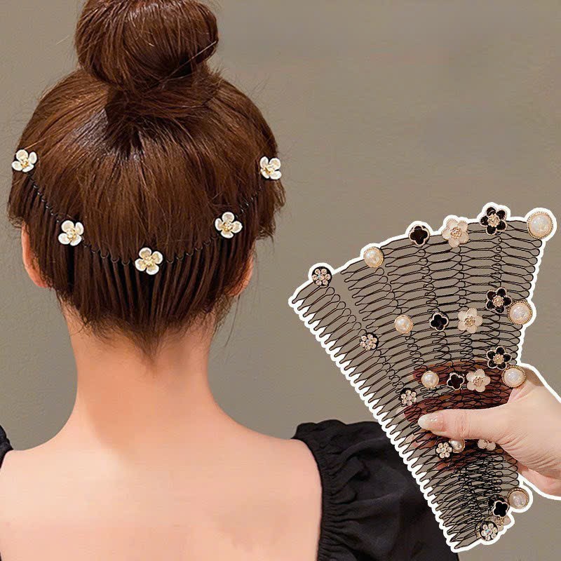Combo 5 kẹp tóc, xược tóc bông hoa cố định tóc con cực kỳ tiện lợi hiệu quả