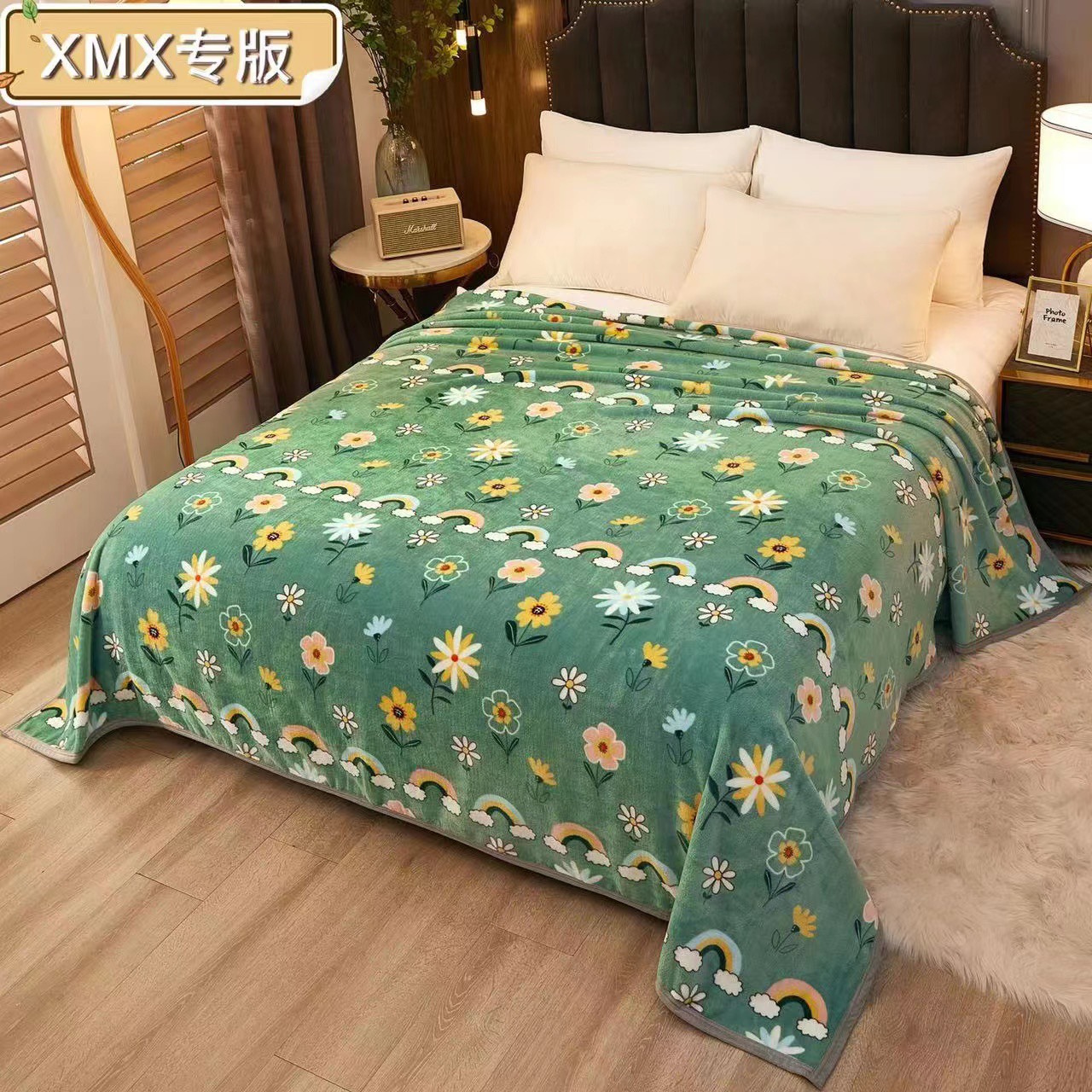 Chăn tuyết nhung mịn mượt khổ rộng 200x230cm tiện lợi dùng bốn mùa