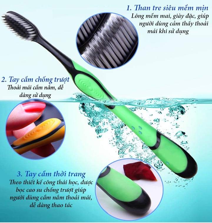 Bàn chải than tre hoạt tính Bossi
