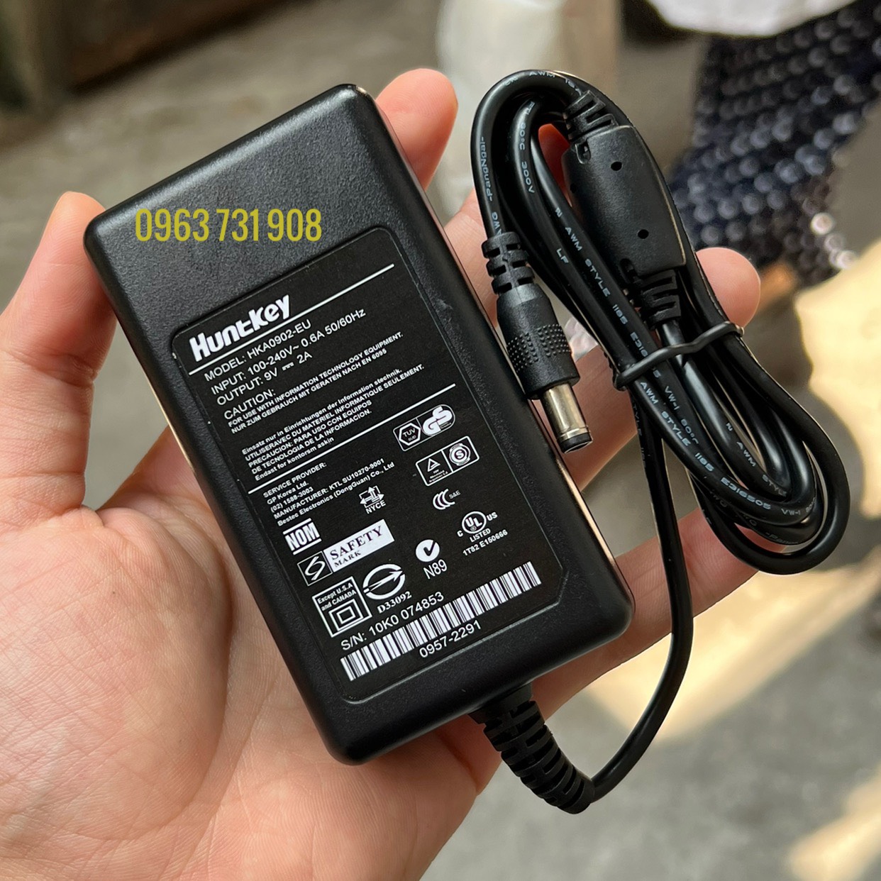 nguồn 9v 2a loại tốt huntkey