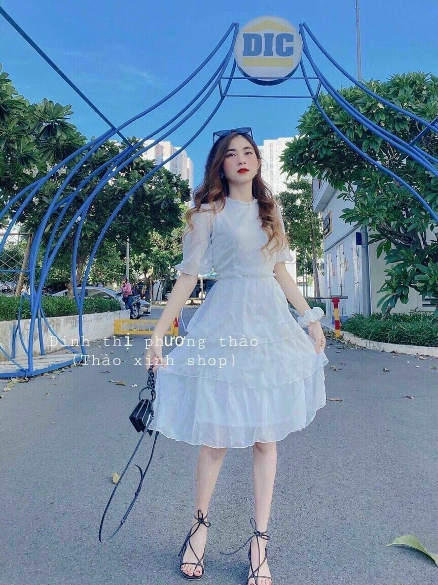 [HCM]ĐẦM XÒE TIỂU THƯ PHỐI LƯỚI CỰC XINH ĐÁNG YÊU QC