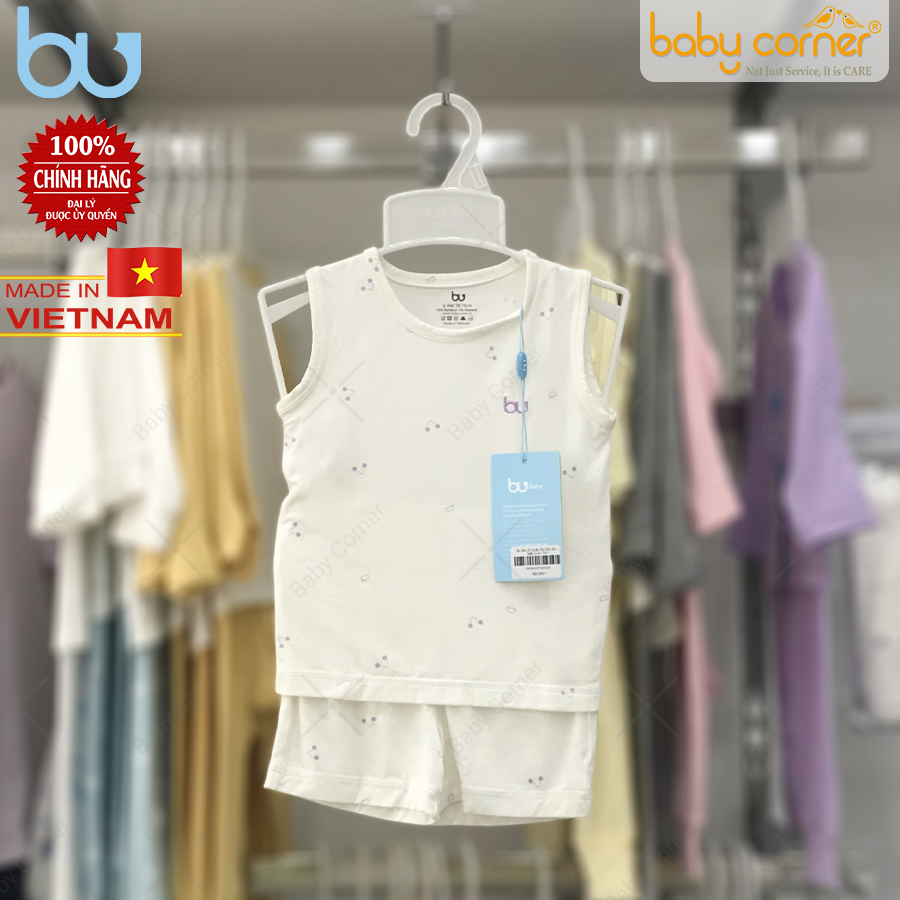 Bộ quần áo bu ba lỗ quần đùi cho bé, từ 6-9m/ 3-4y