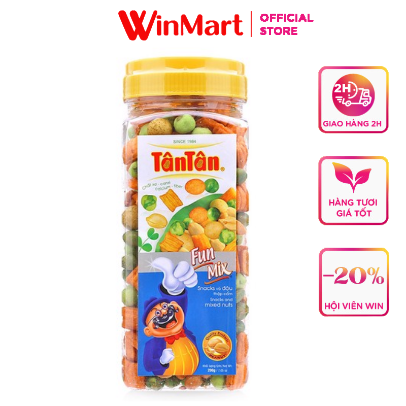 [Siêu thị WinMart] - Snacks Tân Tân đậu thập cẩm hộp 200g