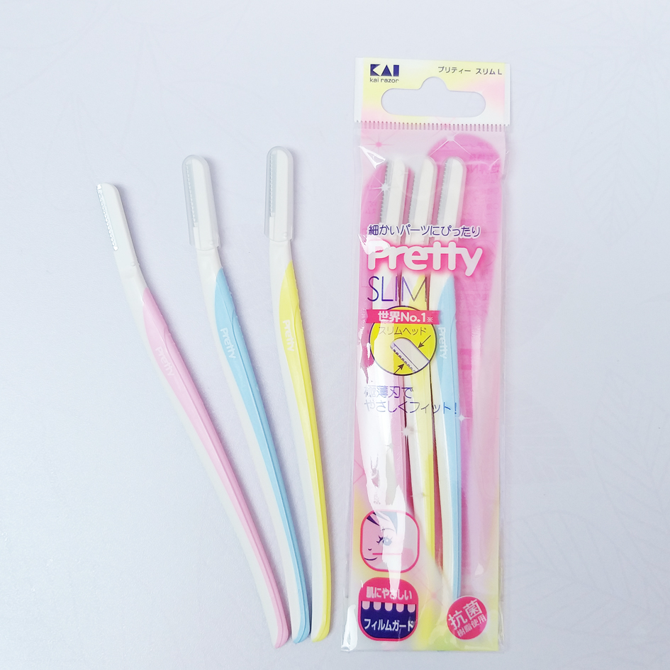 Set 3 dao cạo lông mày Pretty KAI Slim hàng Nhật nội địa - Larva Store