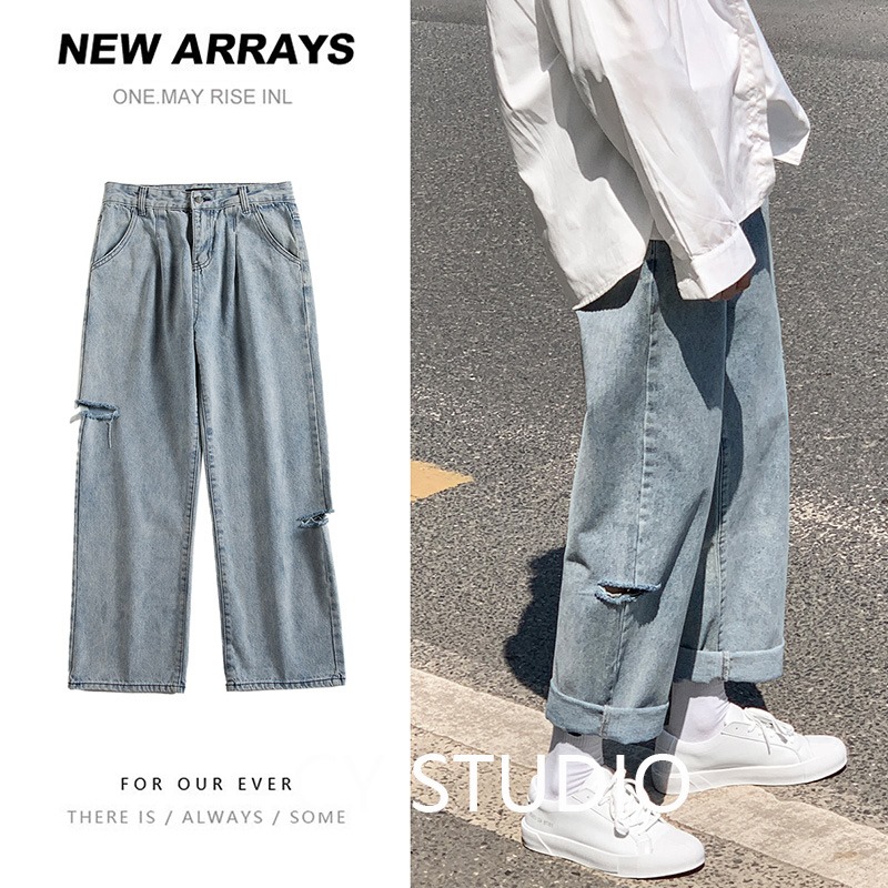 Quần Baggy Jean Nam  Jean dày Hotboy hàn quốc