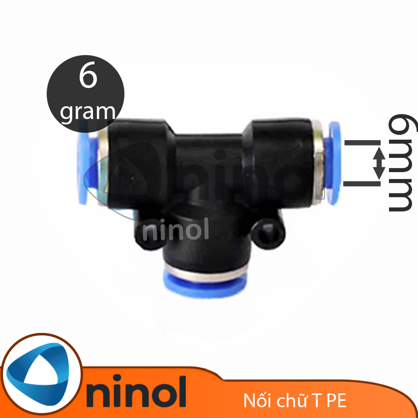 Nối khí nén chữ T PE
