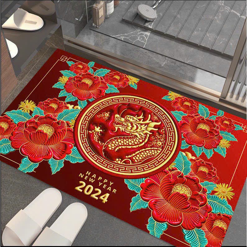 Thảm chùi chân 3d ngày tết
