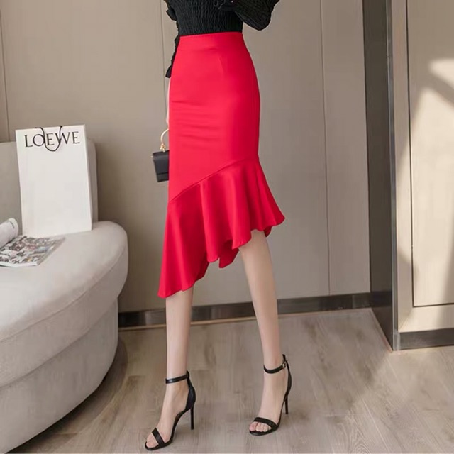 Chân Váy Bút Chì Đuôi  Chéo Tà Thời Trang Nữ