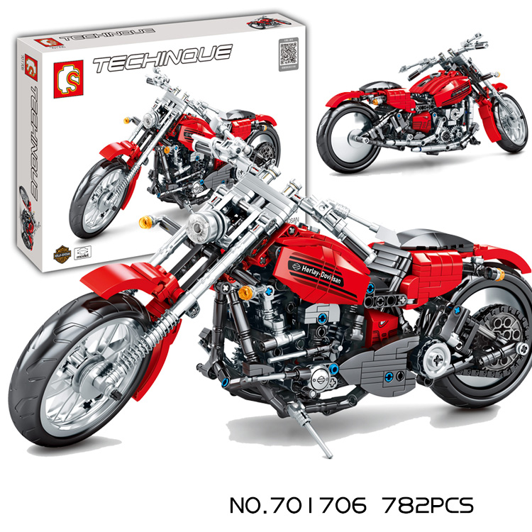 Bộ lắp ráp xếp hình Lego Technic Sembo 701706 : Xe Motor phân khối lớn