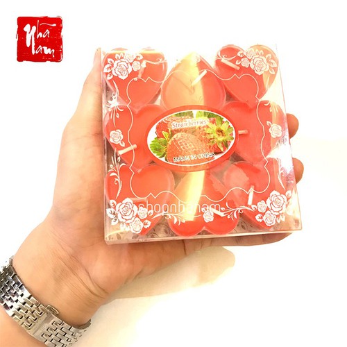 Bộ 10 Nến Trang Trí Hình Trái Tim Lãng Mạn