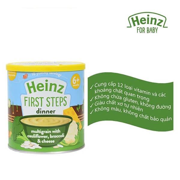 Bột Heinz súp lơ bông cải phô mai 6M+ 200g