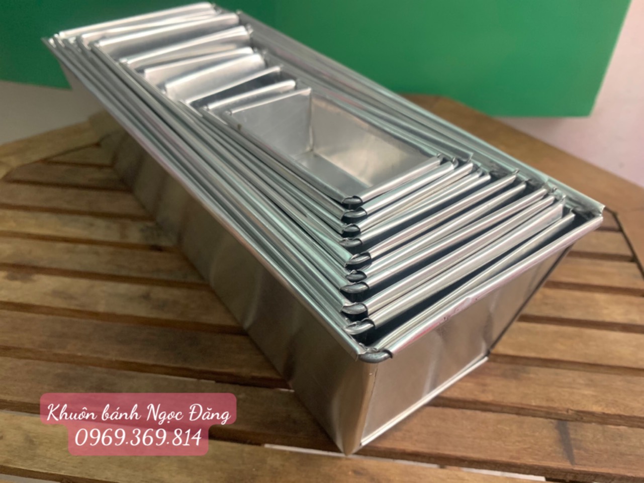 Khuôn Nhôm Chữ Nhật, khuôn cake, đa dạng kích thước, khuôn bánh mì hoa cúc, bánh loaf, bánh mì ngọt, dẫn nhiệt tốt