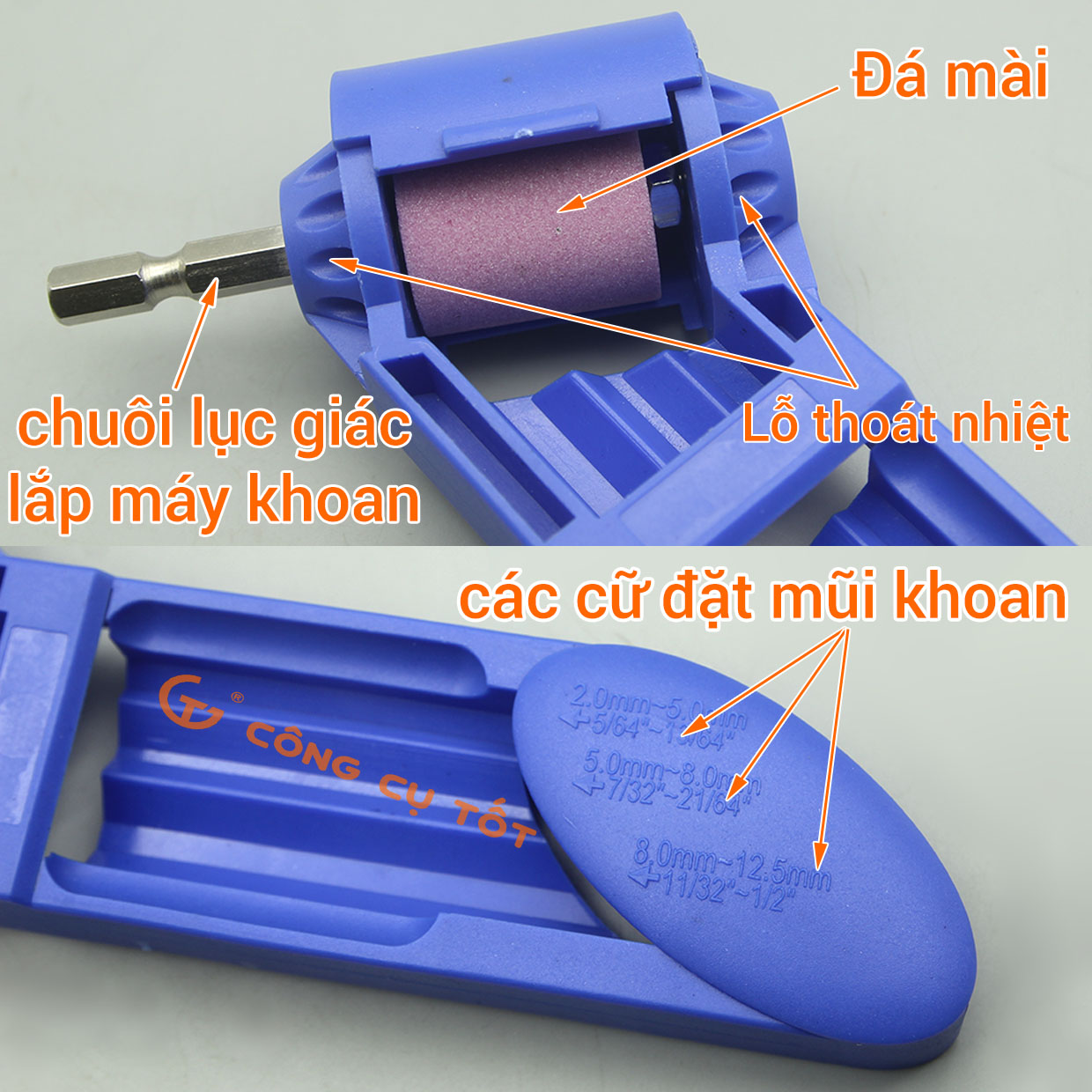 Bộ cữ mài mũi khoan 2-12.5mm