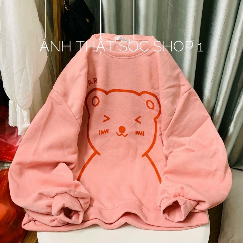áo sweater nam nữ in hình gấu cực kỳ cá tính DPTP54