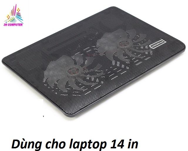 (HCM) Quạt tản nhiệt Laptop đế tản nhiệt kèm quạt làm mát laptop có đèn N139