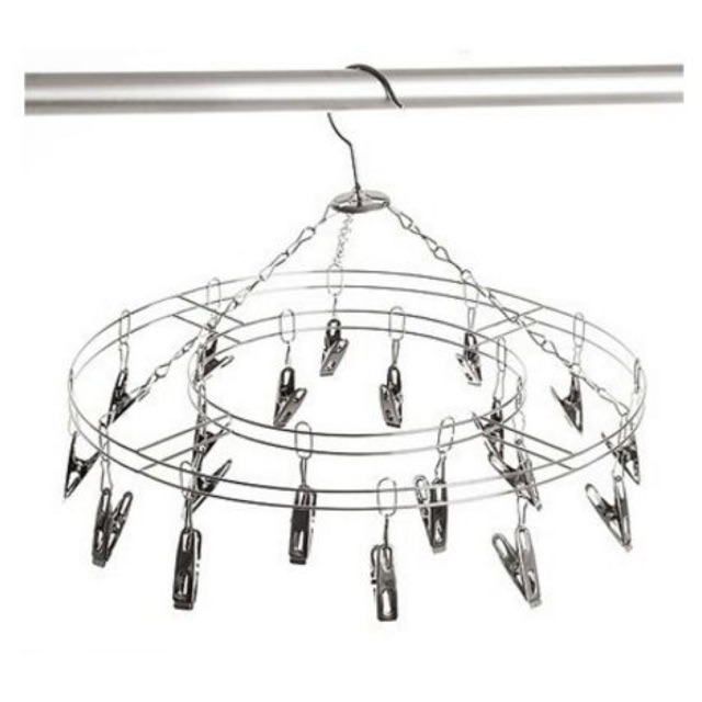 Móc Tròn Inox Phơi Đồ Loại 20 Kẹp