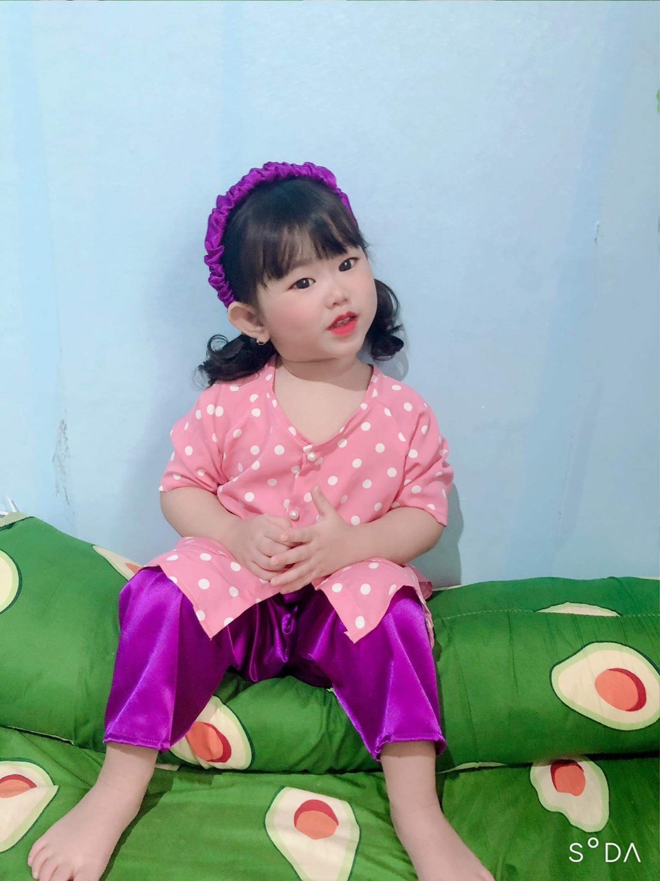 BỘ BÀ BA LỤA HOA CHO BÉ