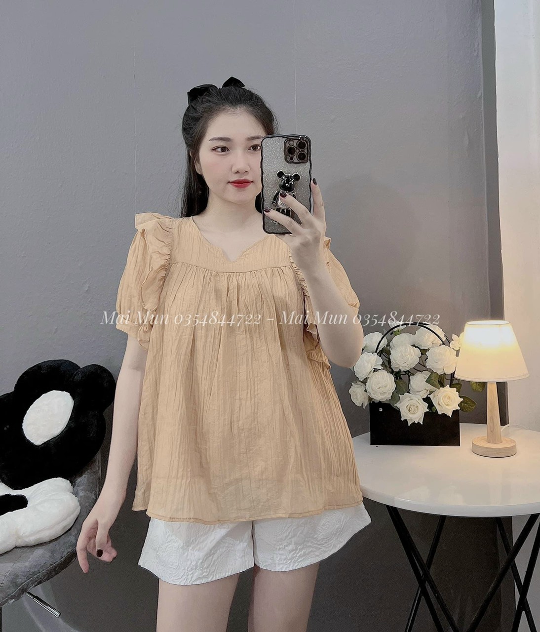 áo bầu hè kiểu dáng trẻ trung cho mẹ bầu