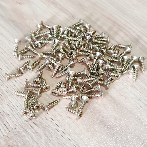 ]gói 1kg vít bắt gỗ vàng đầu bằng kích thước 4x15mm
